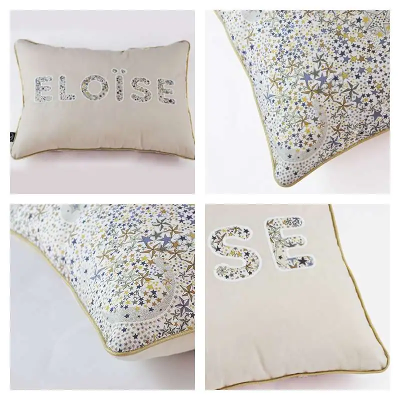 Coussin personnalisé sur commande prénom phosphorescent 