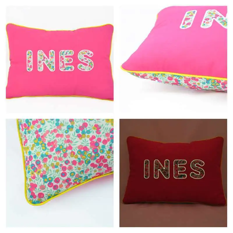 Coussin personnalisé sur commande prénom phosphorescent 