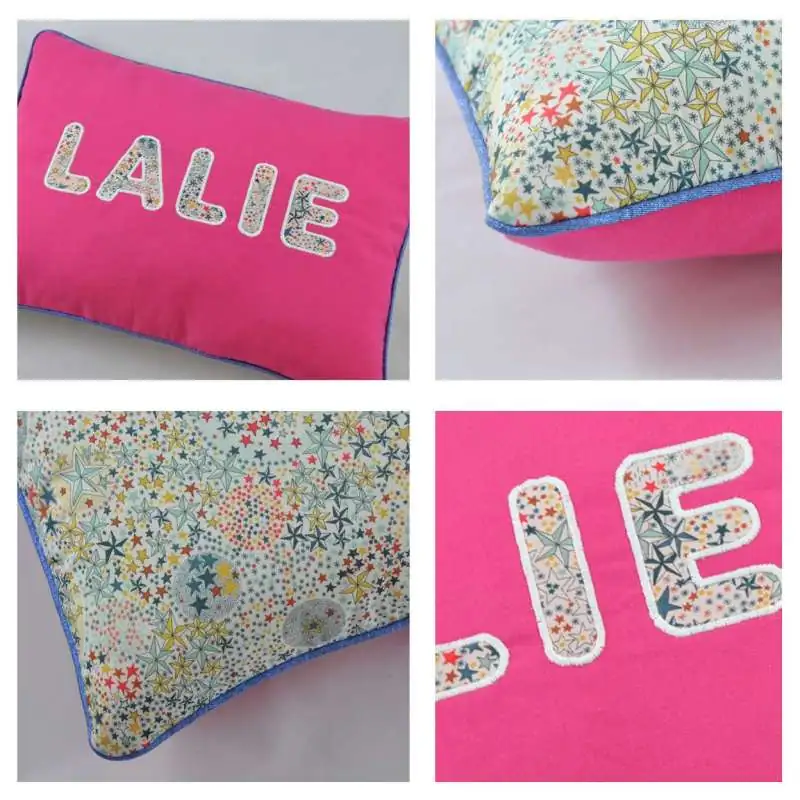 Coussin personnalisé sur commande prénom phosphorescent 