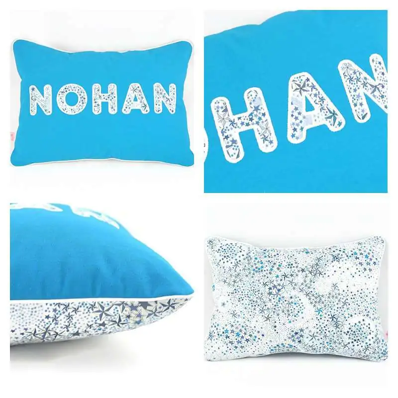 Coussin personnalisé sur commande prénom phosphorescent 