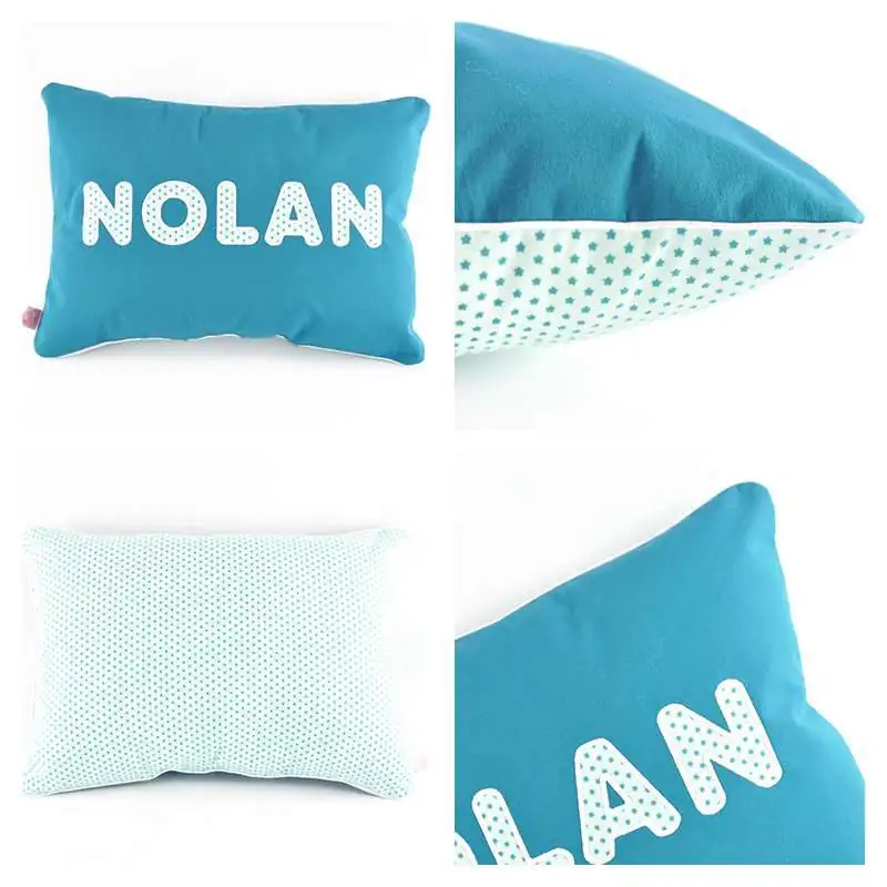 Coussin personnalisé sur commande prénom phosphorescent 