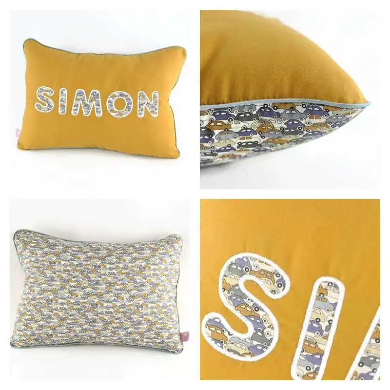 Coussin personnalisé sur commande prénom phosphorescent 
