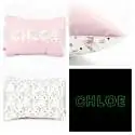 Coussin personnalisé sur commande prénom phosphorescent 