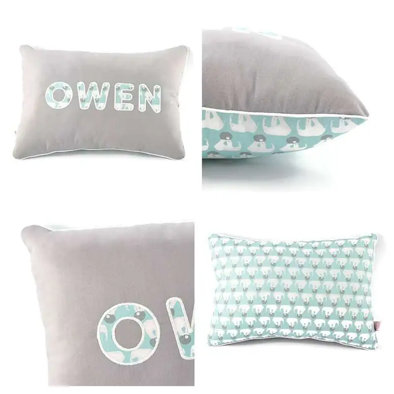 Coussin personnalisé sur commande prénom phosphorescent 