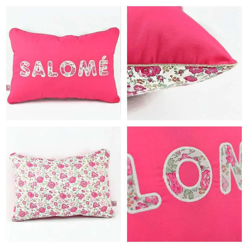 Coussin personnalisé sur commande prénom phosphorescent 