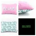 Coussin personnalisé sur commande prénom phosphorescent 