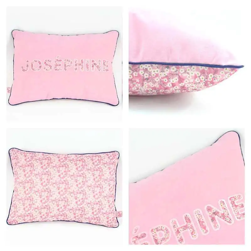 Coussin personnalisé sur commande prénom phosphorescent 