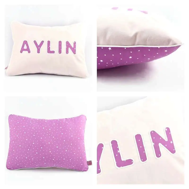 Coussin personnalisé sur commande prénom phosphorescent 