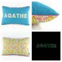Coussin personnalisé sur commande prénom phosphorescent 