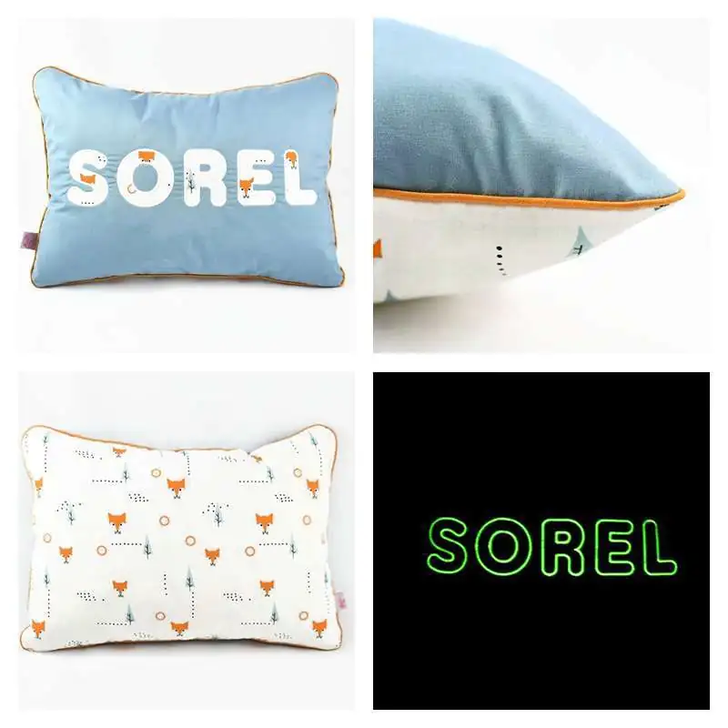 Coussin personnalisé sur commande prénom phosphorescent 