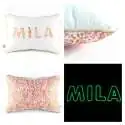 Coussin personnalisé sur commande prénom phosphorescent 