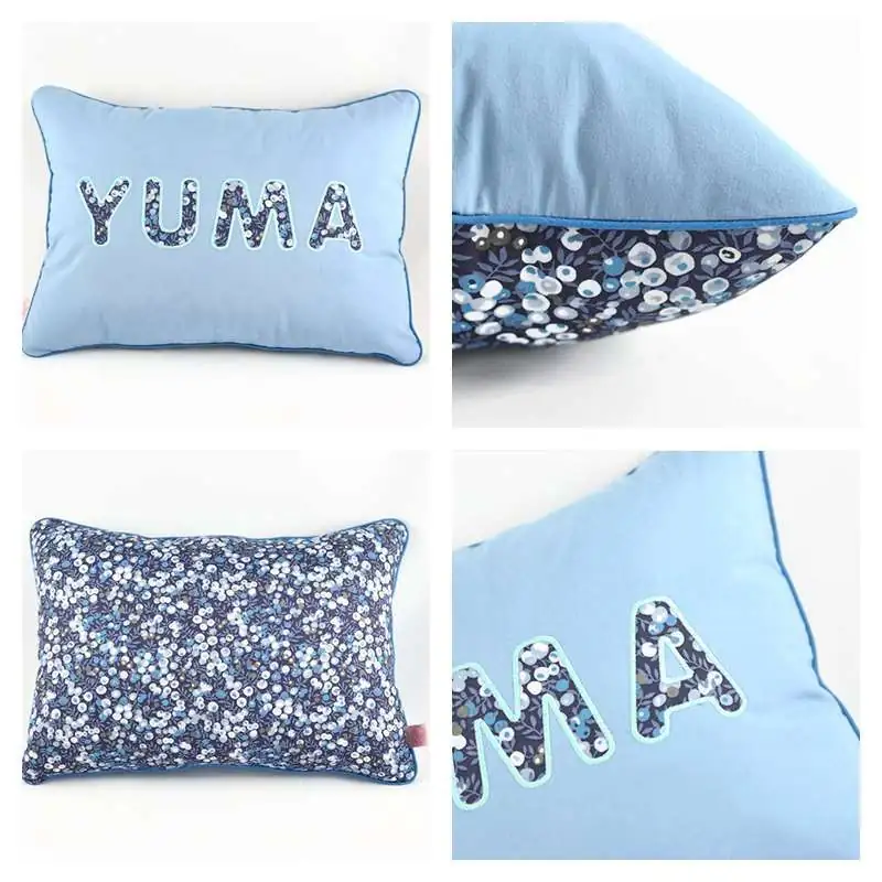 Coussin personnalisé sur commande prénom phosphorescent 