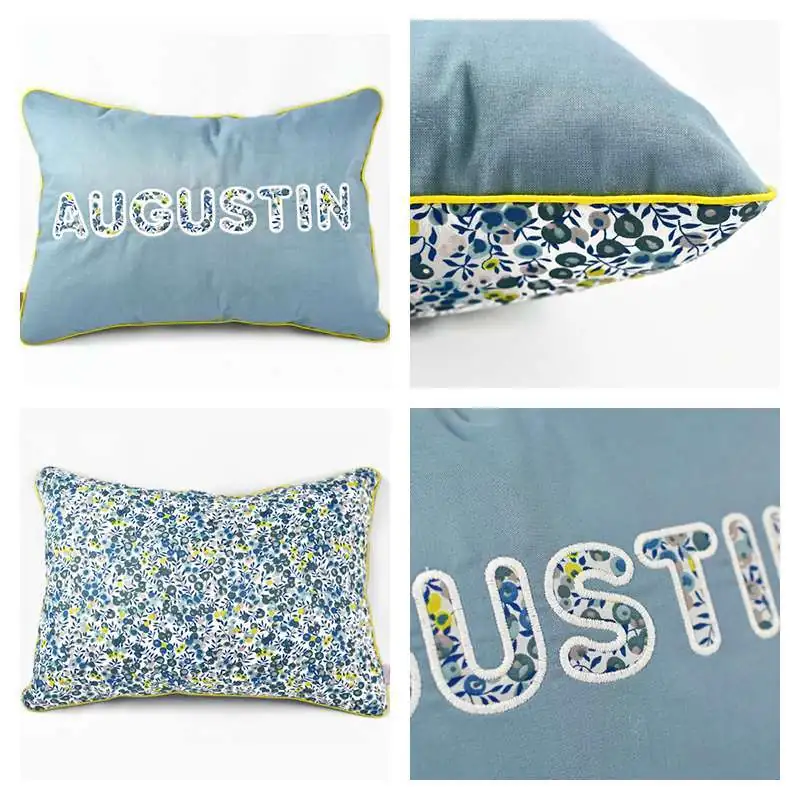 Coussin personnalisé sur commande prénom phosphorescent 