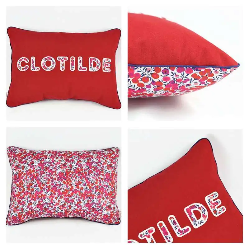 Coussin personnalisé sur commande prénom phosphorescent 