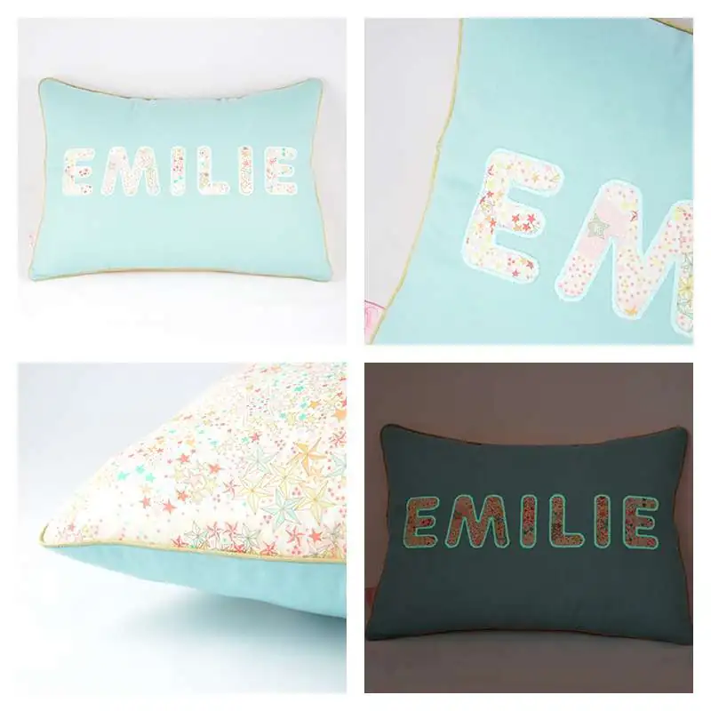 Coussin personnalisé sur commande prénom phosphorescent 