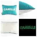 Coussin personnalisé sur commande prénom phosphorescent 