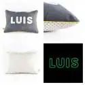 Coussin personnalisé sur commande prénom phosphorescent 