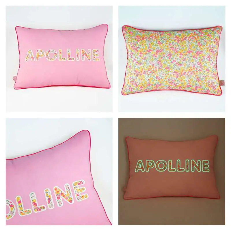 Coussin personnalisé sur commande prénom phosphorescent 