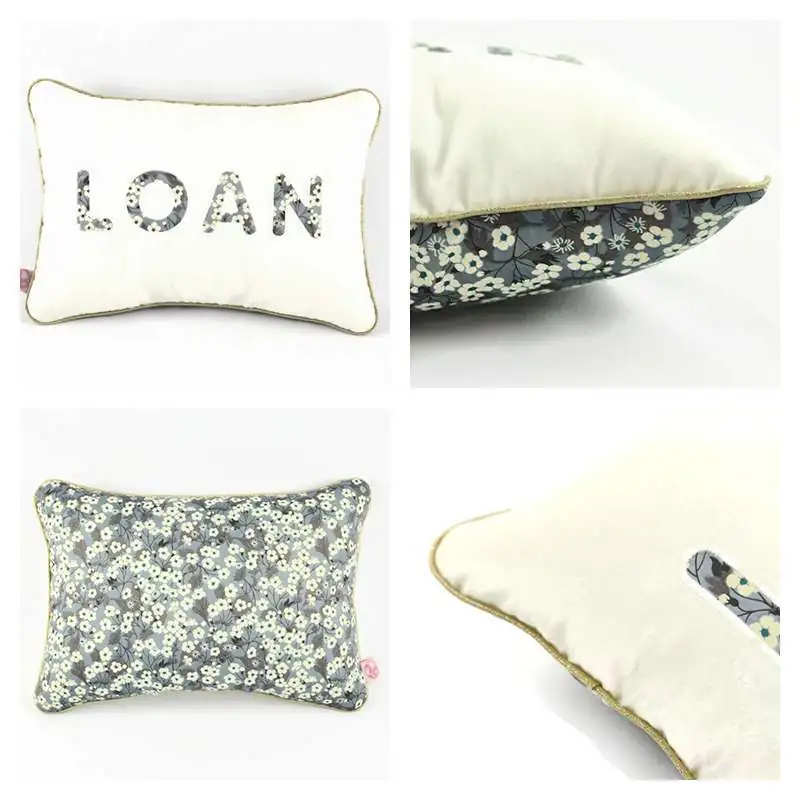 Coussin personnalisé sur commande prénom phosphorescent 