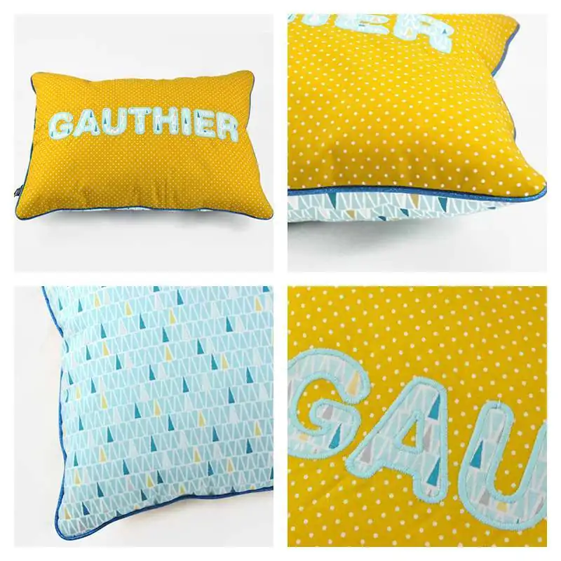 Coussin personnalisé sur commande prénom phosphorescent 