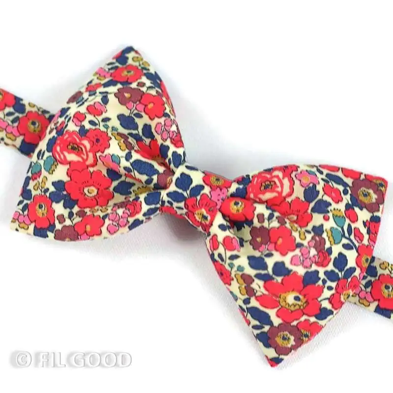 Noeud papillon simple large homme Liberty Betsy Ann rouge