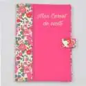 Protège carnet de santé Liberty Betsy fraises des bois et rose fuchsia