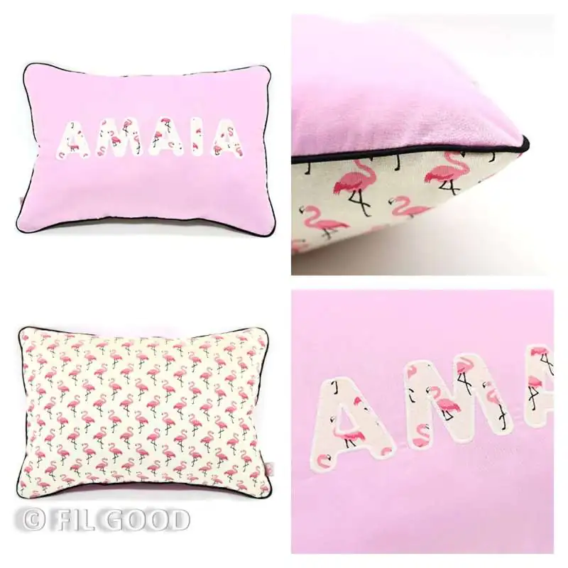 Coussin personnalisé sur commande prénom phosphorescent 