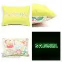 Coussin personnalisé sur commande prénom phosphorescent 