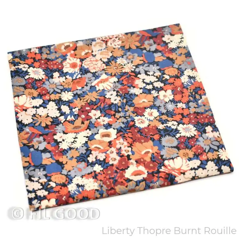 Pochette de costume Liberty Thopre burnt rouille