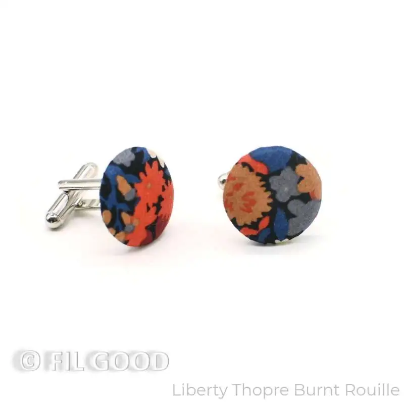 Boutons de manchette Liberty Thopre burnt rouille