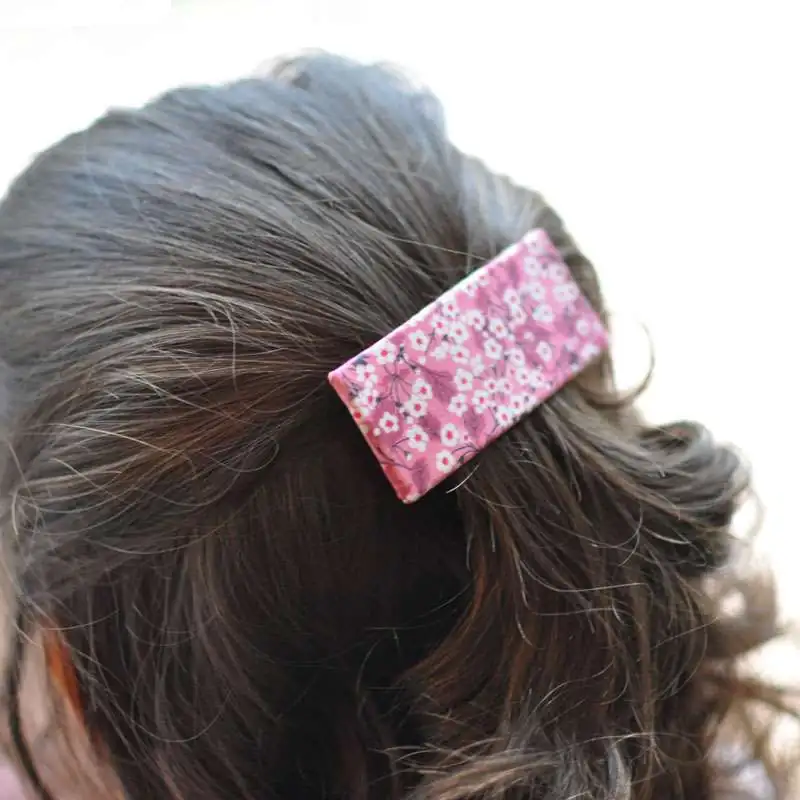 Barrette Liberty froncé - Tissu au choix