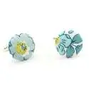 Boutons de manchette Liberty Betsy mint and lemon