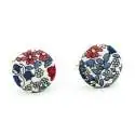 Boutons de manchette Liberty Emilias Flowers bleu et rouge