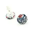 Boutons de manchette Liberty Emilias Flowers bleu et rouge