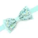 Nœud papillon double LARGE Liberty Wiltshire rose et bleu et bleu marine