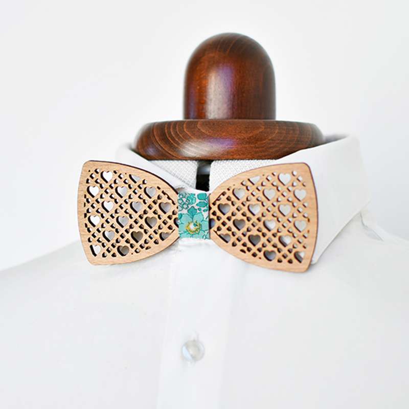 BEFORBIO Nœud Papillon En Bois Fait Main - Adjustable - Chic Et Tendance - Cadeau Homme Original