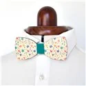 Wooden Bow Tie: Flowers and Hearts