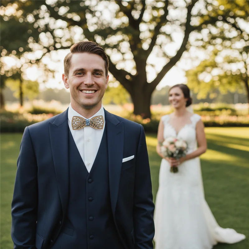 Wooden Bow Tie: Openwork