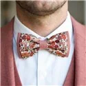 Liberty Poppy Forest and Terracotta Pink Bow Tie