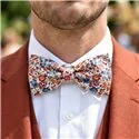 Medium Simple Bow Tie in Liberty Emma and Georgina Rust Fabric