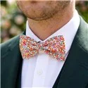 Medium Simple Bow Tie in Liberty Eloise Strawberry Fabric