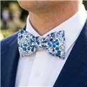 Medium Simple Bow Tie in Liberty Wiltshire Curaçao Fabric