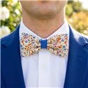 Medium Two-tone Terracotta and Blue Liberty Phoebe Bow Tie
