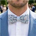 Blue Eloise Liberty Slim Bicolor Bow Tie