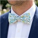 Medium Simple Bow Tie in Liberty Betsy Mint and Lemon