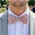 Medium Simple Bow Tie in Pastel Pink Liberty Eloise Fabric