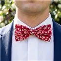 Slim Simple Bow Tie in Liberty Mitsi Valeria Ruby