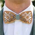Wooden Bow Tie: Asanoha