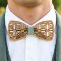 Wooden Bow Tie: Aztèque